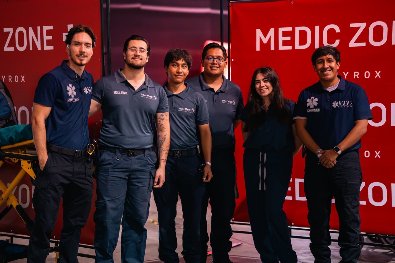 Equipo médico VITA RESCUE en la Medic Zone de HYROX